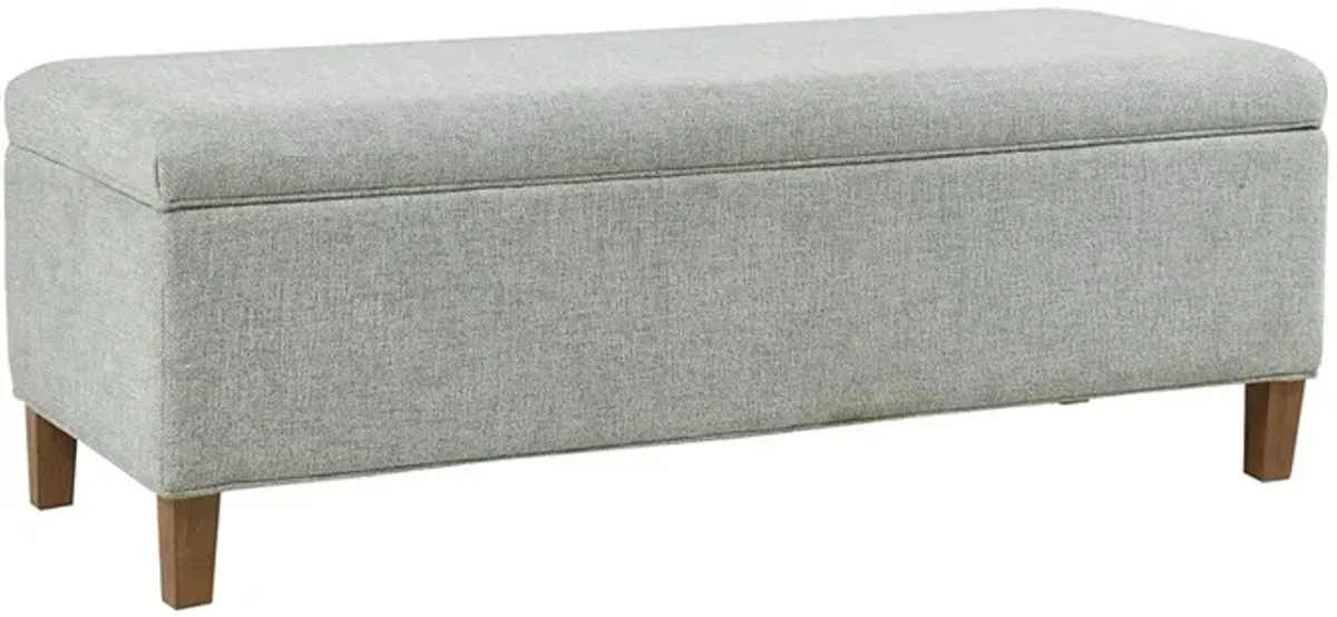 Gracie Mills Randolph Reclaimed Wood Upholstered Storage Bench