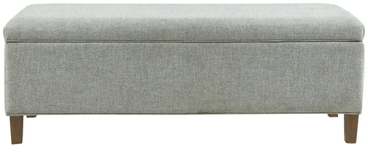 Gracie Mills Randolph Reclaimed Wood Upholstered Storage Bench