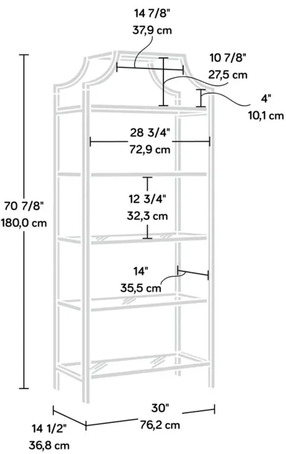 Belen Kox Modern Satin Gold Bookcase, Belen Kox