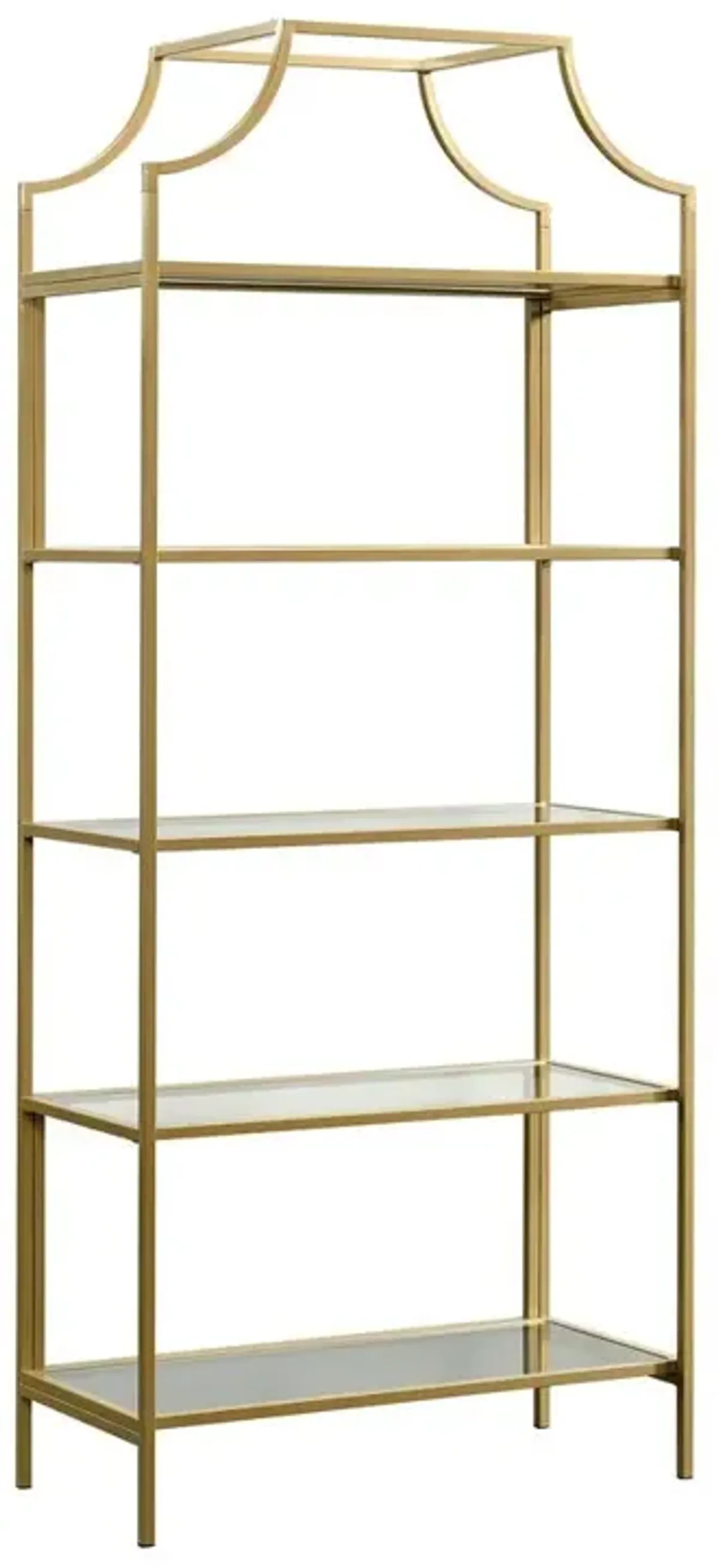 Belen Kox Modern Satin Gold Bookcase, Belen Kox