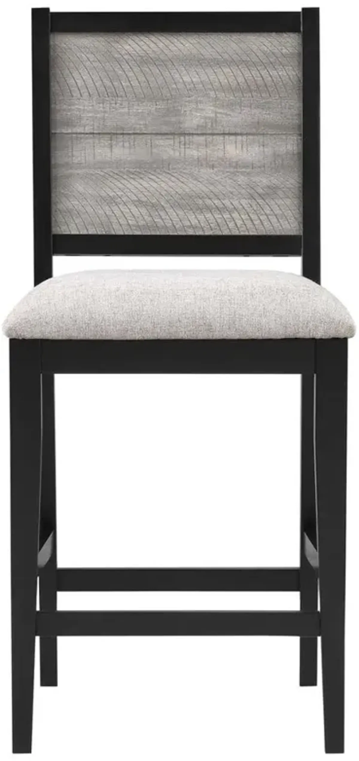 Padded Seat Counter Height Dining Chair Dove Grey and Black (Set of 2)