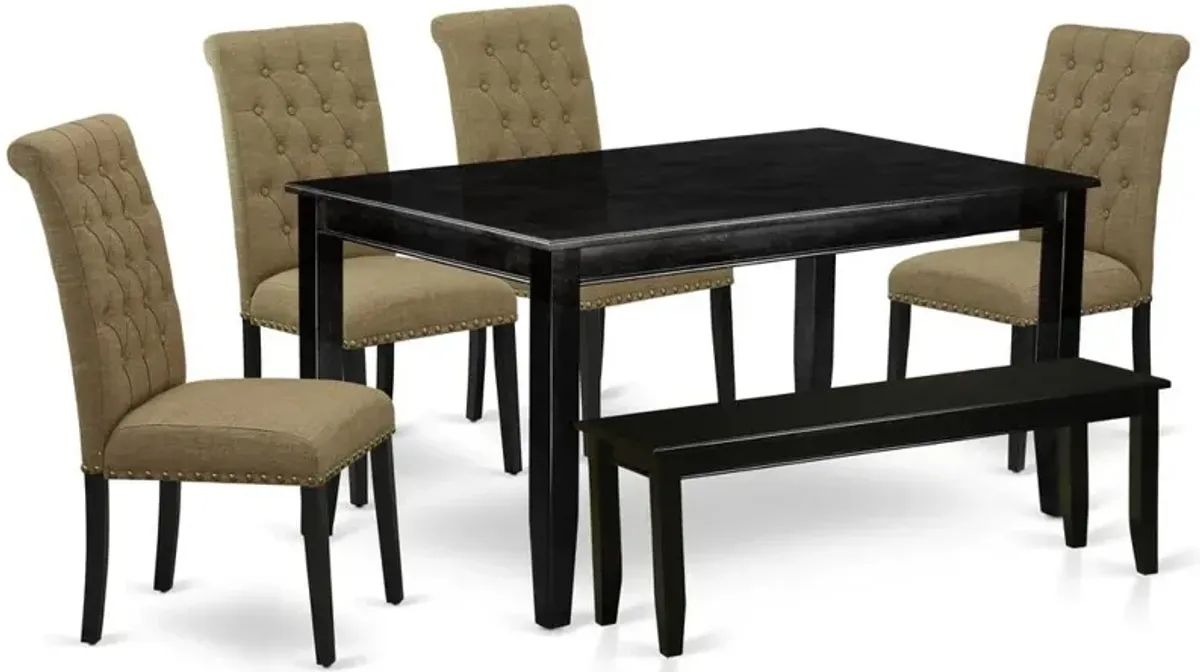 Dining Room Set Black, DUBR6-BLK-17