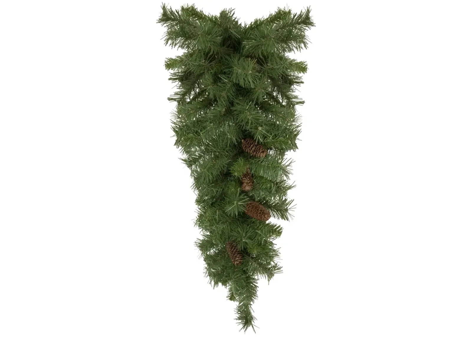 30" Black River Pine Artificial Christmas Swag with Pine Cones  Unlit