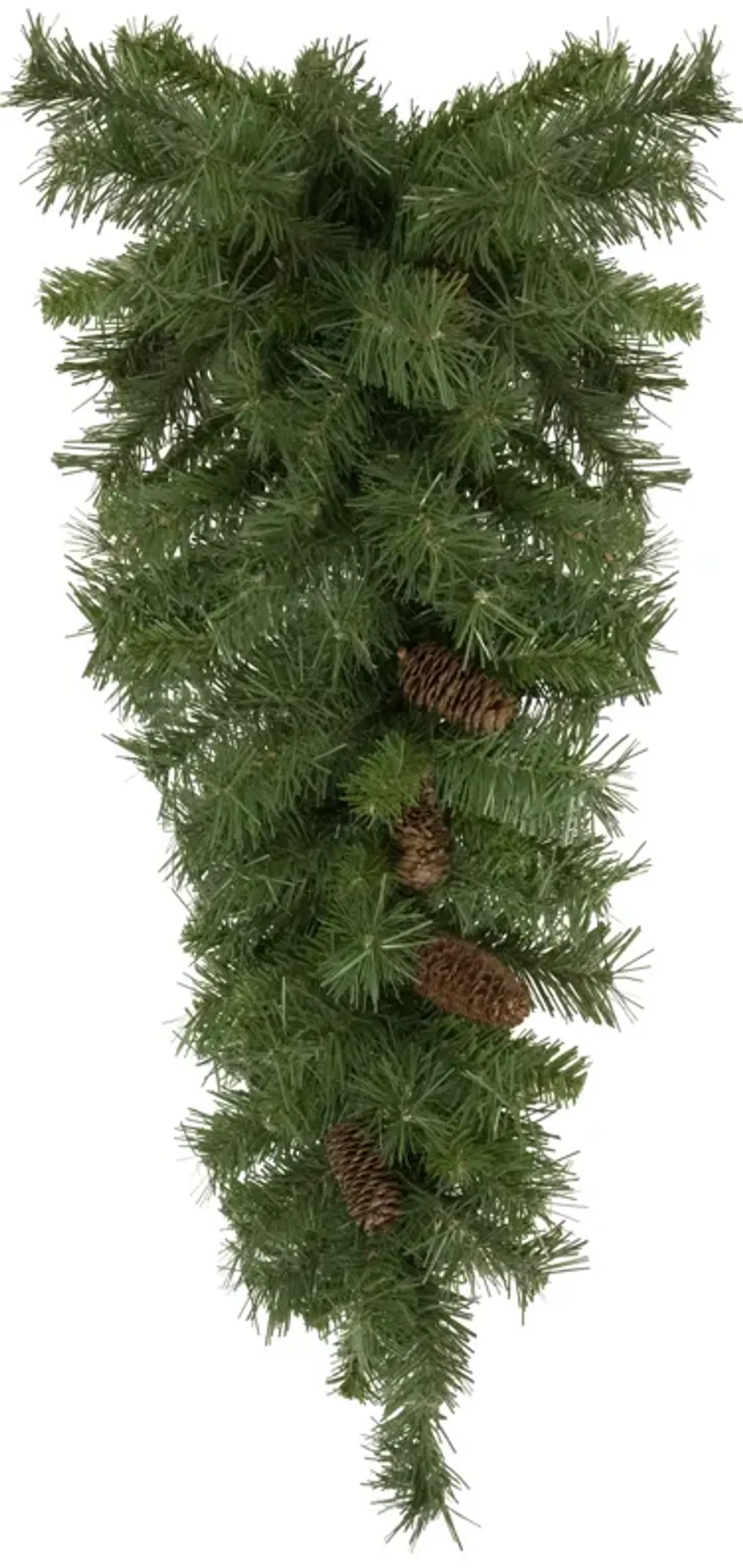 30" Black River Pine Artificial Christmas Swag with Pine Cones  Unlit