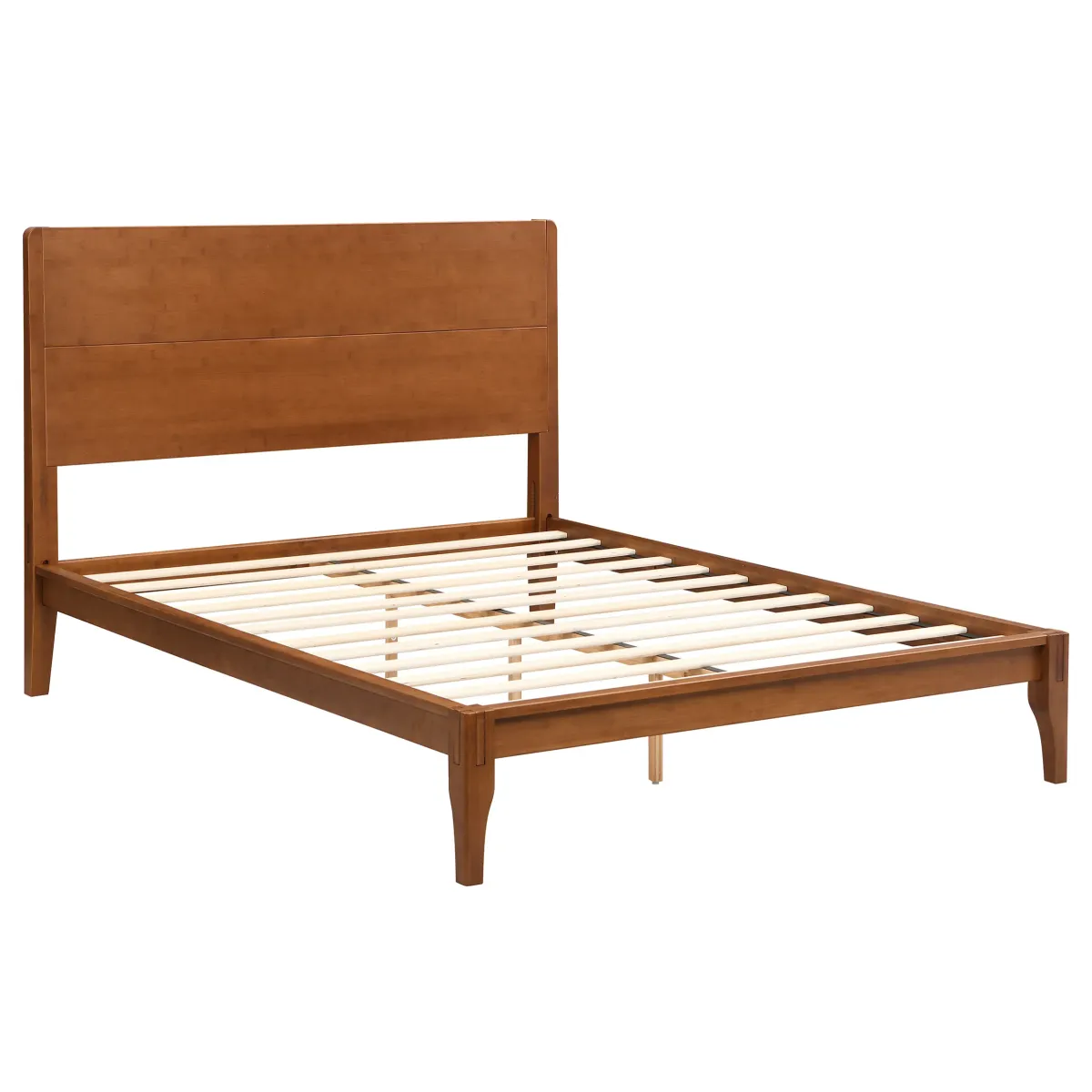 Merax Modern Bamboo Platform Bed with Headboard