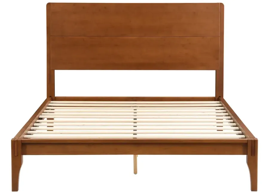 Merax Modern Bamboo Platform Bed with Headboard