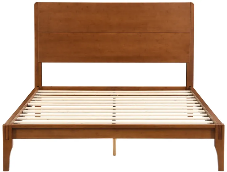 Merax Modern Bamboo Platform Bed with Headboard