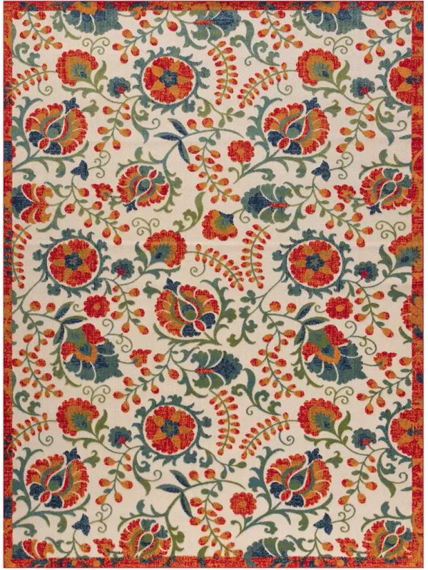 Aloha ALH17 Red/Multicolor 3'6" x 5'6" Rug