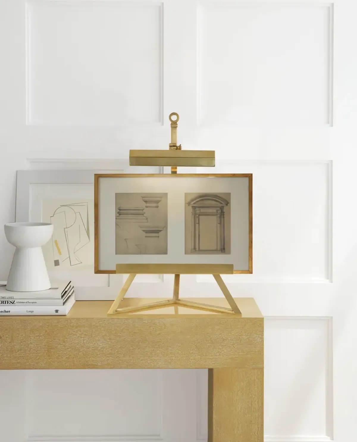 Estelle Display Lamp in Natural Brass