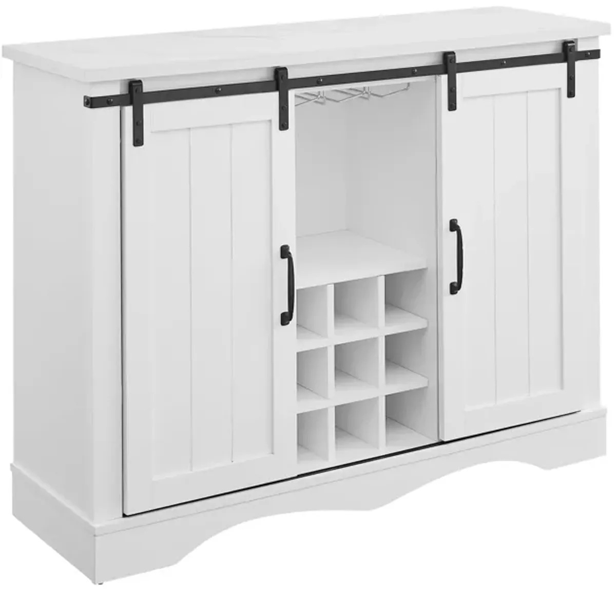 FESTIVO Rustic 47-inch Bar Cabinet with Sliding Barn Door