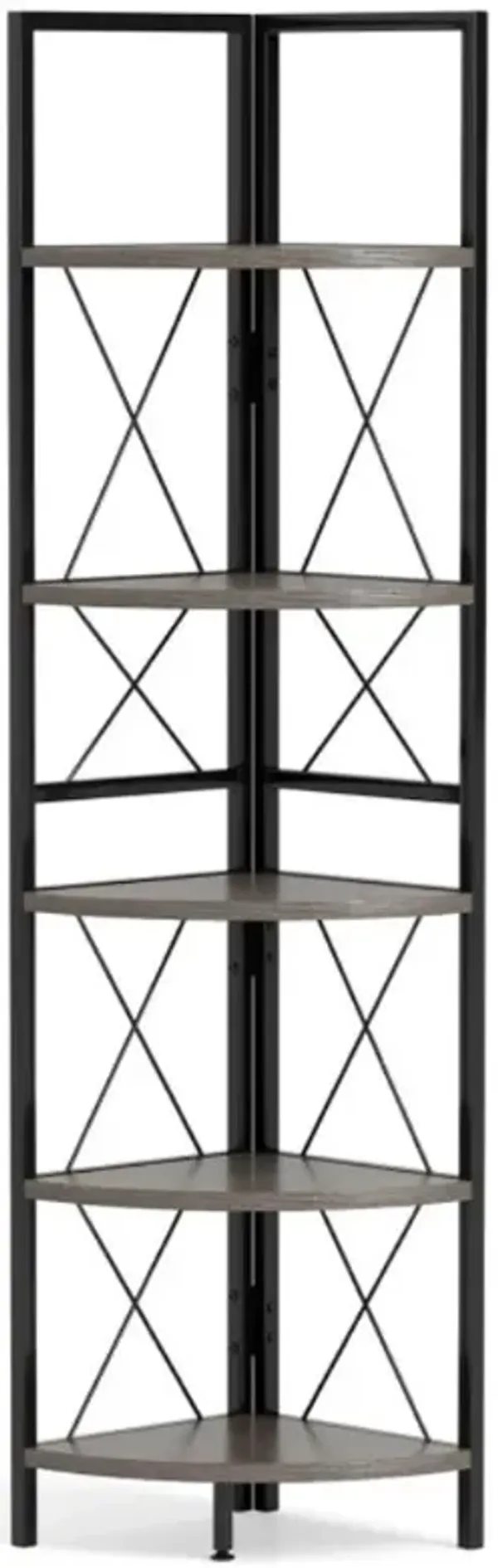 Hivvago 5-Tier Freestanding Corner Shelf Tall Storage Rack