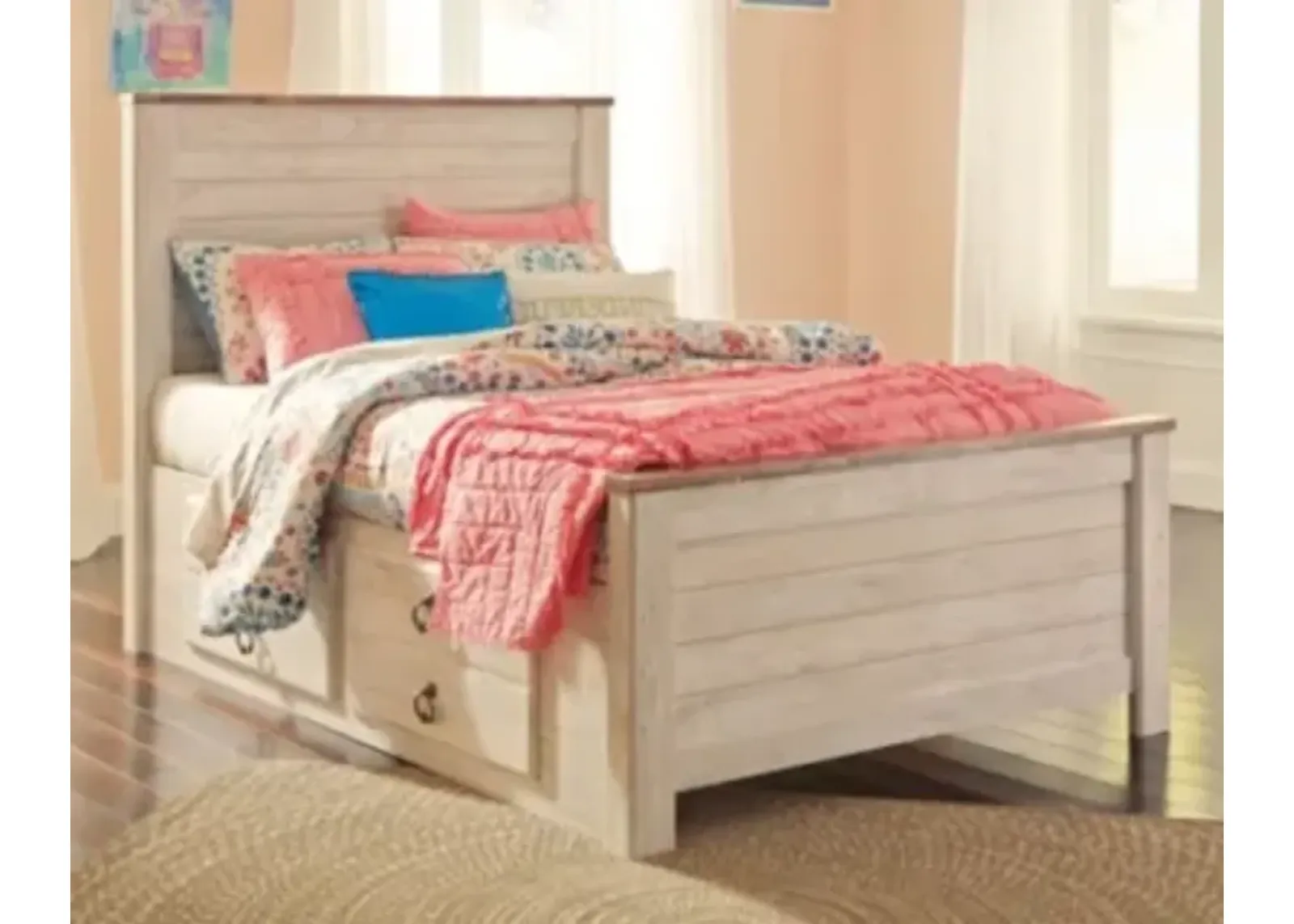 Willowton Full Panel Bed with 2 Storage Drawers