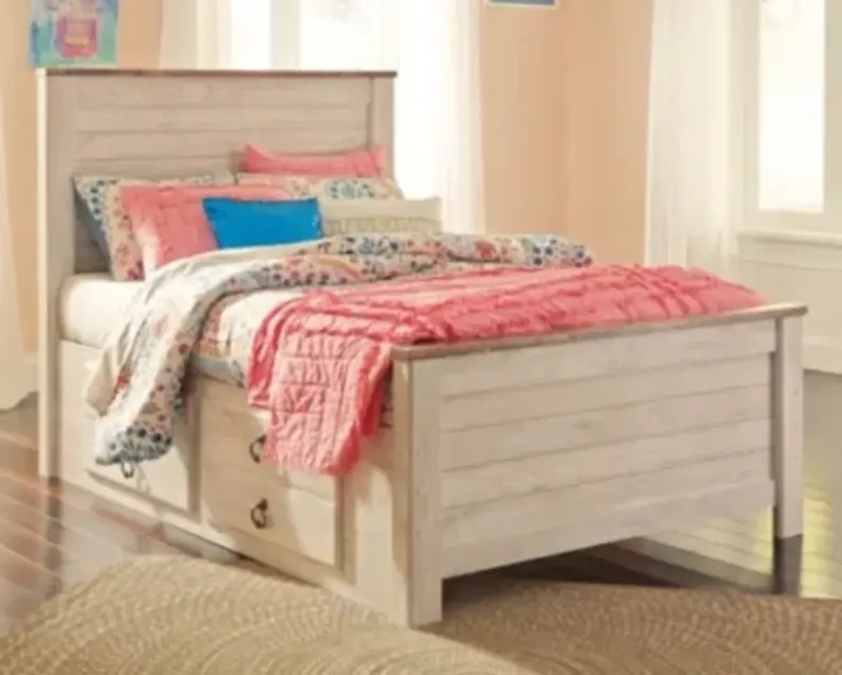 Willowton Full Panel Bed with 2 Storage Drawers