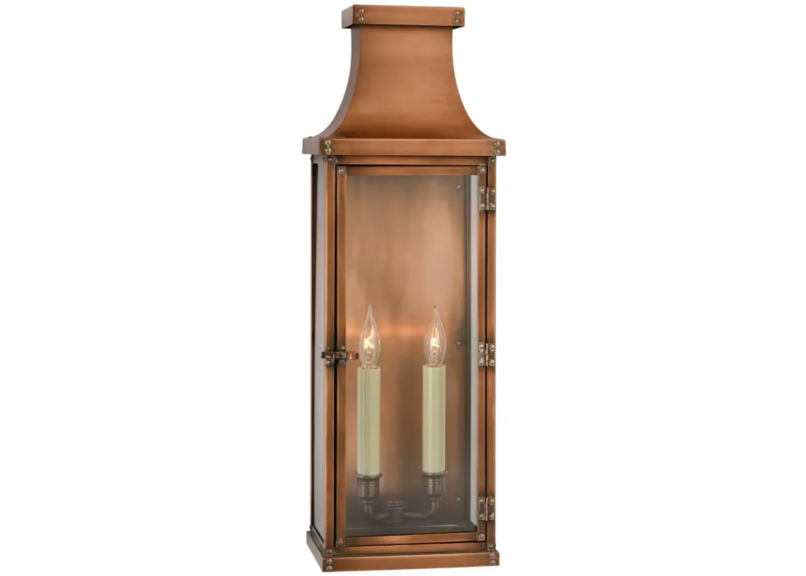 Bedford Large 3/4 Lantern in Natural Copper