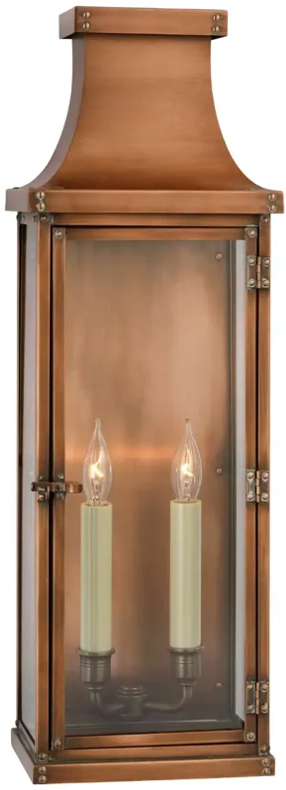 Bedford Large 3/4 Lantern in Natural Copper