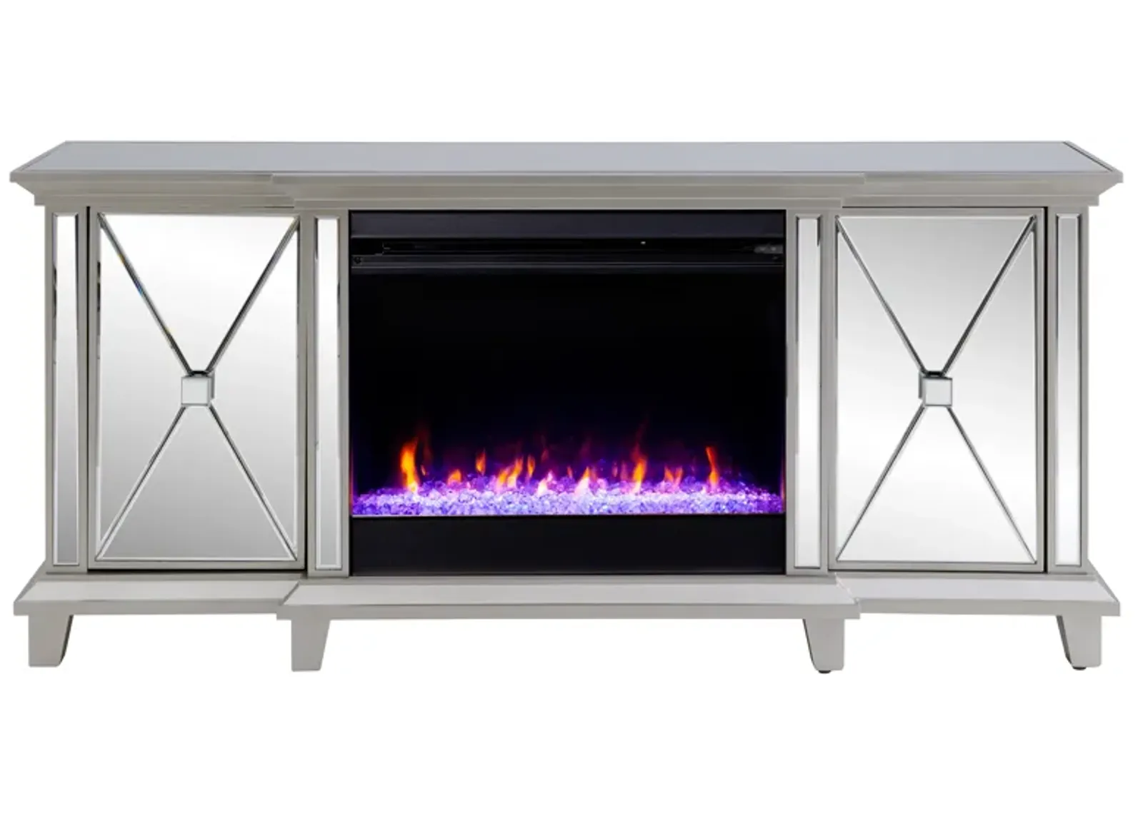 Kandel Mirrored Color Changing Fireplace