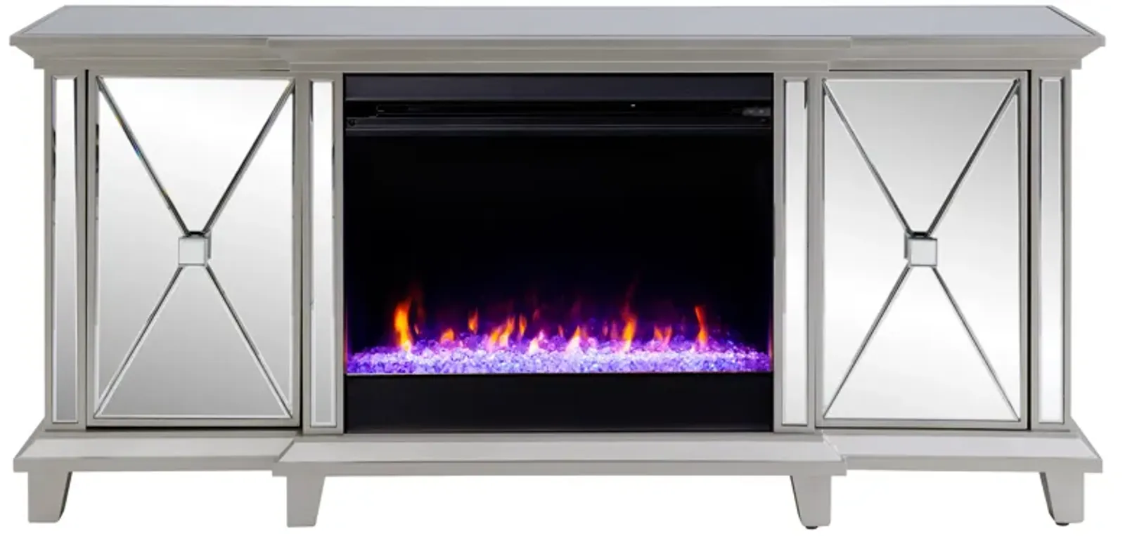 Kandel Mirrored Color Changing Fireplace