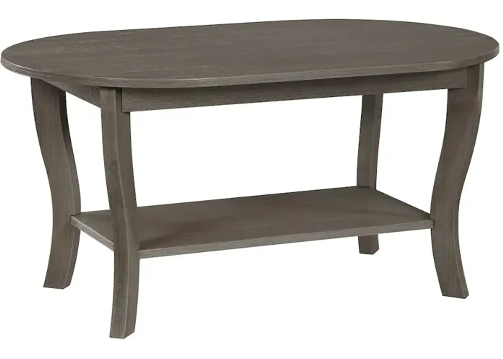 Convenience Concepts American Heritage Oval Coffee Table with Shelf