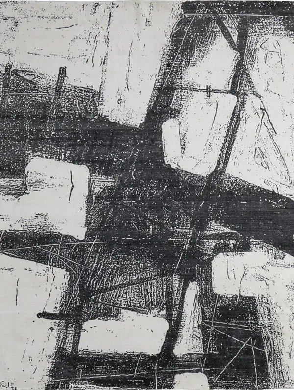 Coda 8927F 2' x 3' Black/White Rug