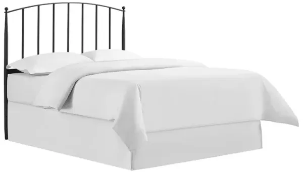 FurniFact Sleek Black Steel Headboard Designed for Full and Queen Bed Frames
