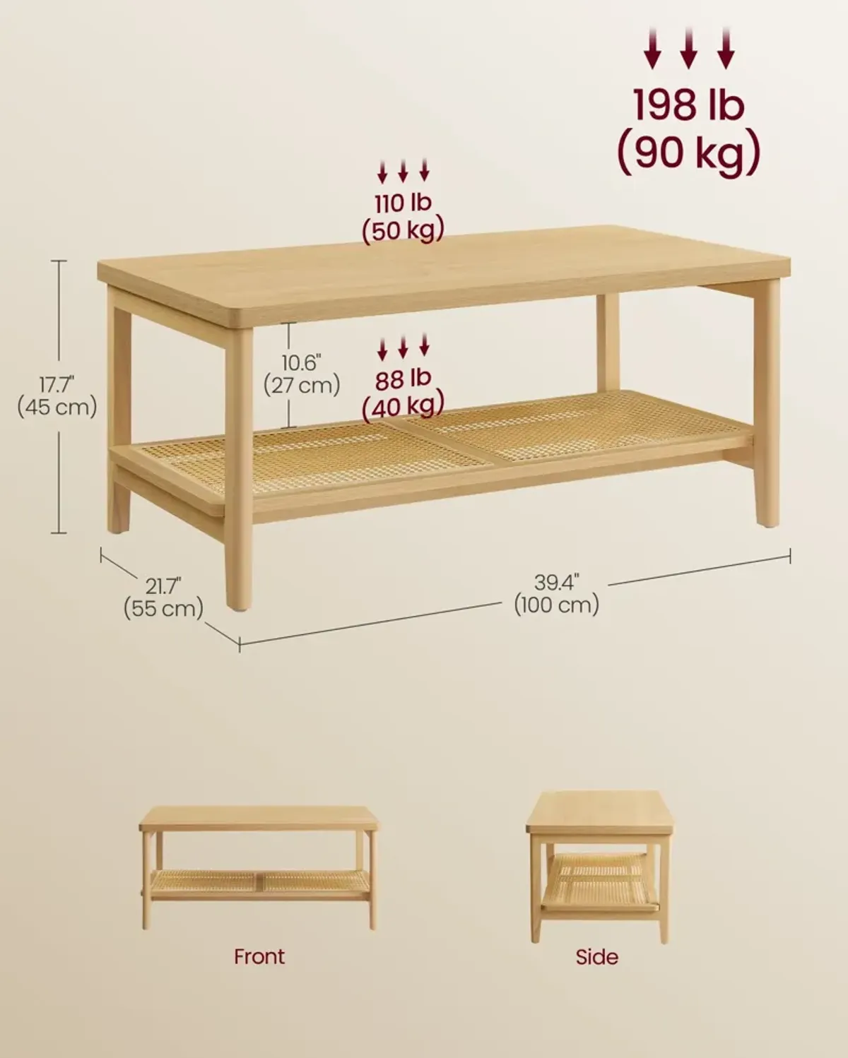 2-Tier Coffee Table for Stylish and Functional Living Room Design