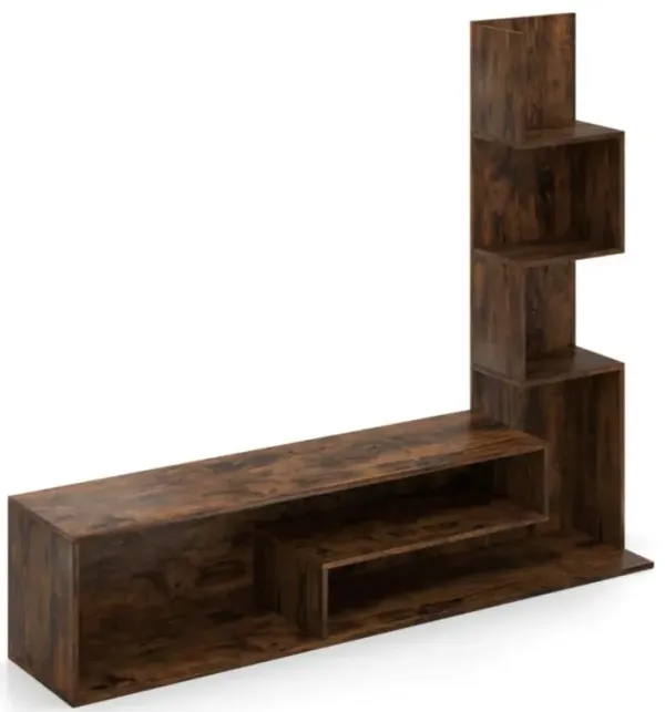 Hivvago Cube TV Stand for TVs up to 50 Inch Media Console Table with Storage Shelves