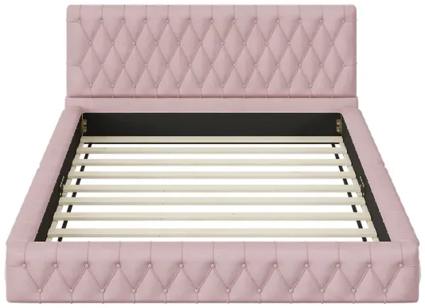 Merax Upholstered Platform Bed with Tufted Headboard