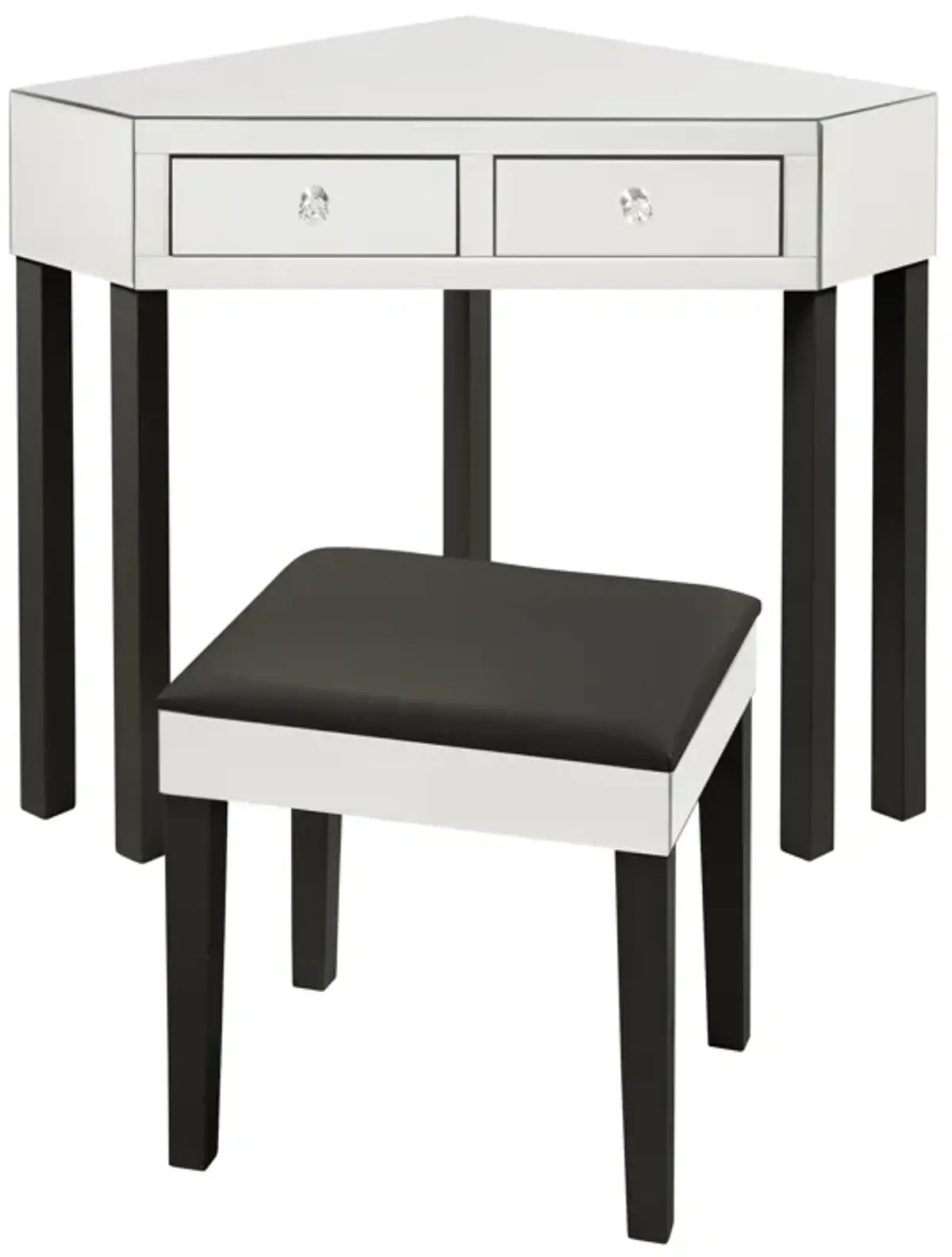 Inspired Home Swayze Mirrored 3-Piece Vanity Set