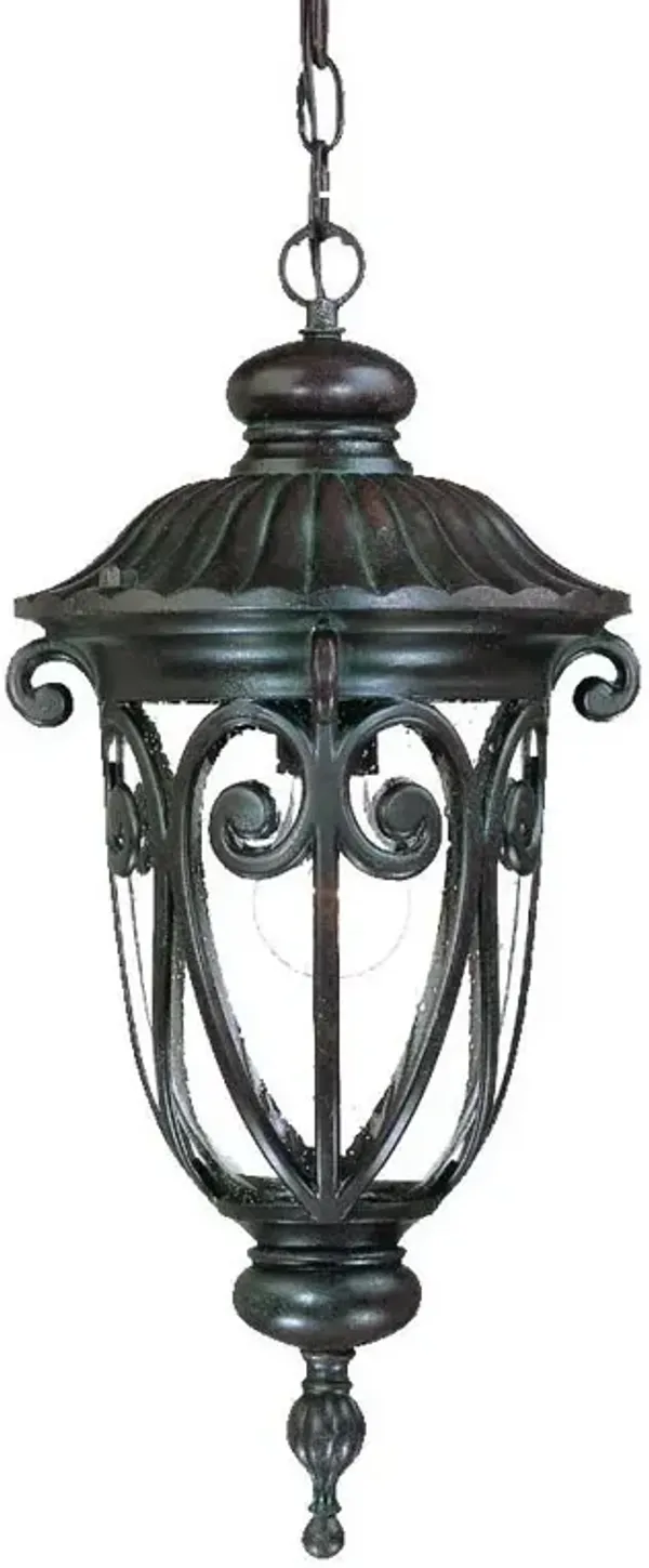 Hivvago Naples 1-Light Marbelized Mahogany Hanging Light