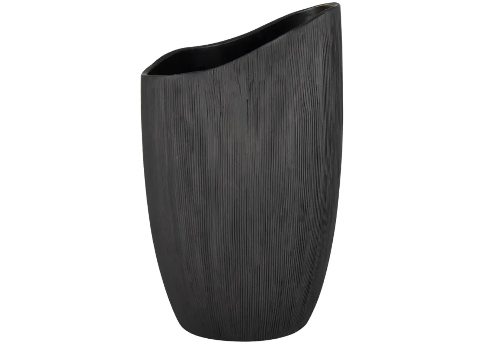 Scribing Black Vase