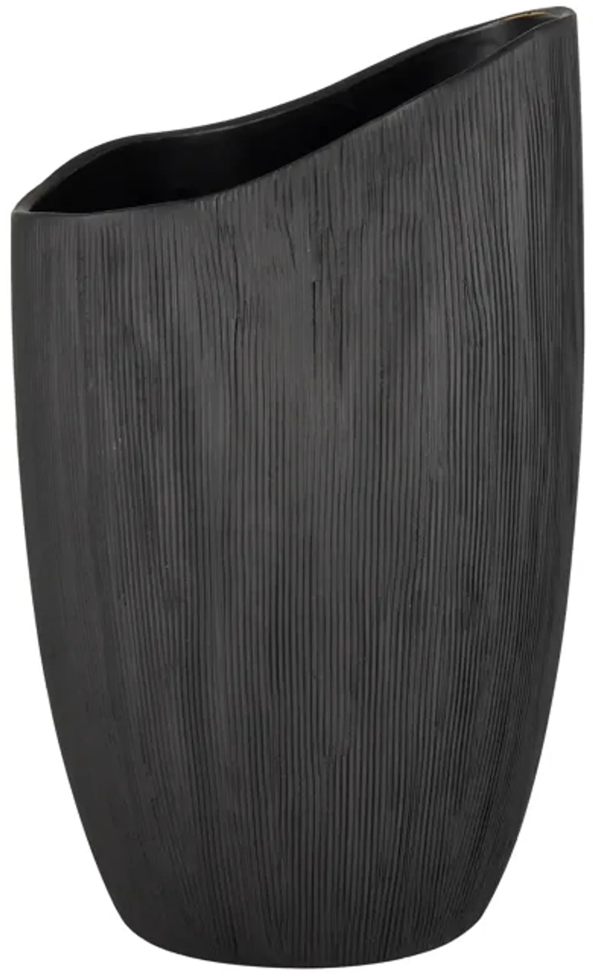 Scribing Black Vase