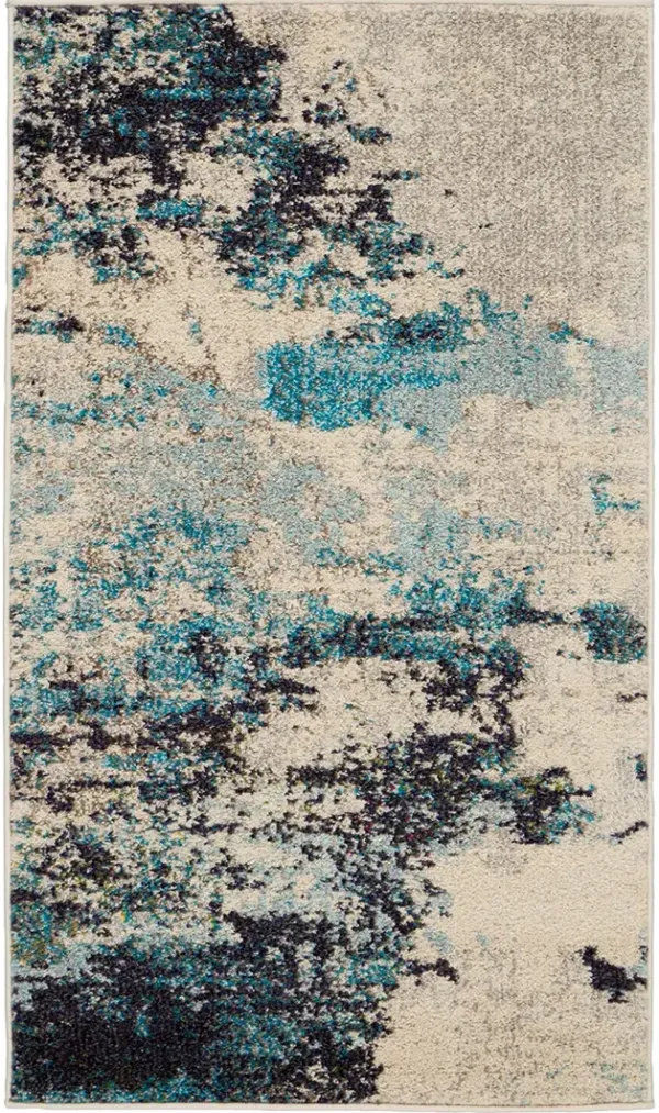 Celestial CES02 Ivory/Blue 2'2" x 7'6" Rug
