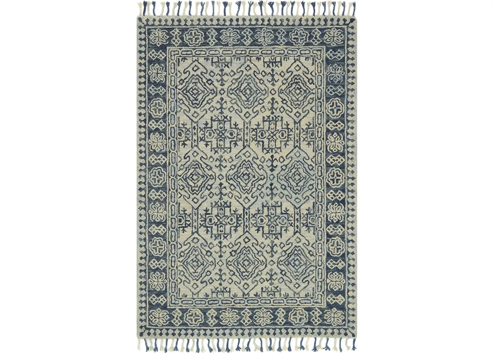 Zharah ZR09 Mist/Blue 2'6" x 7'6" Rug