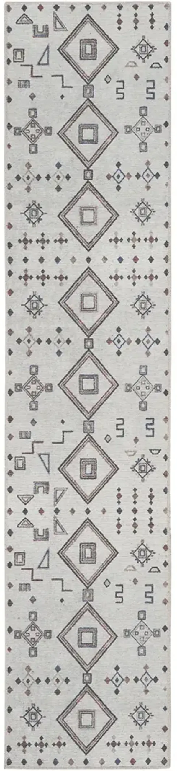 Machine Washable Series 1 SR108 Ivory/Multicolor 2' x 6' Rug