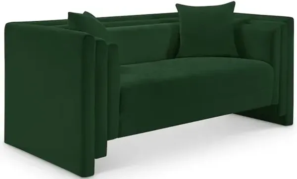 Meridian Furniture Everett Green Chenille Fabric Loveseat