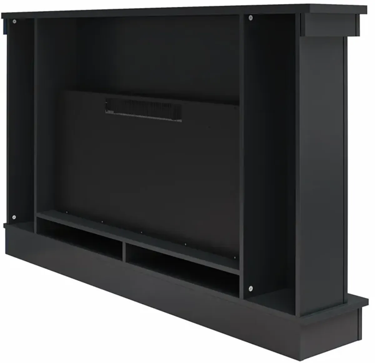 Novogratz Waverly Wide Mantel with Linear Electric Fireplace & Crystal Ember Bed