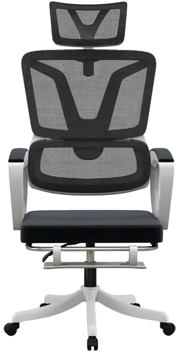 Black High Back Desk Chair: Adjustable, Lumbar Support, Footrest
