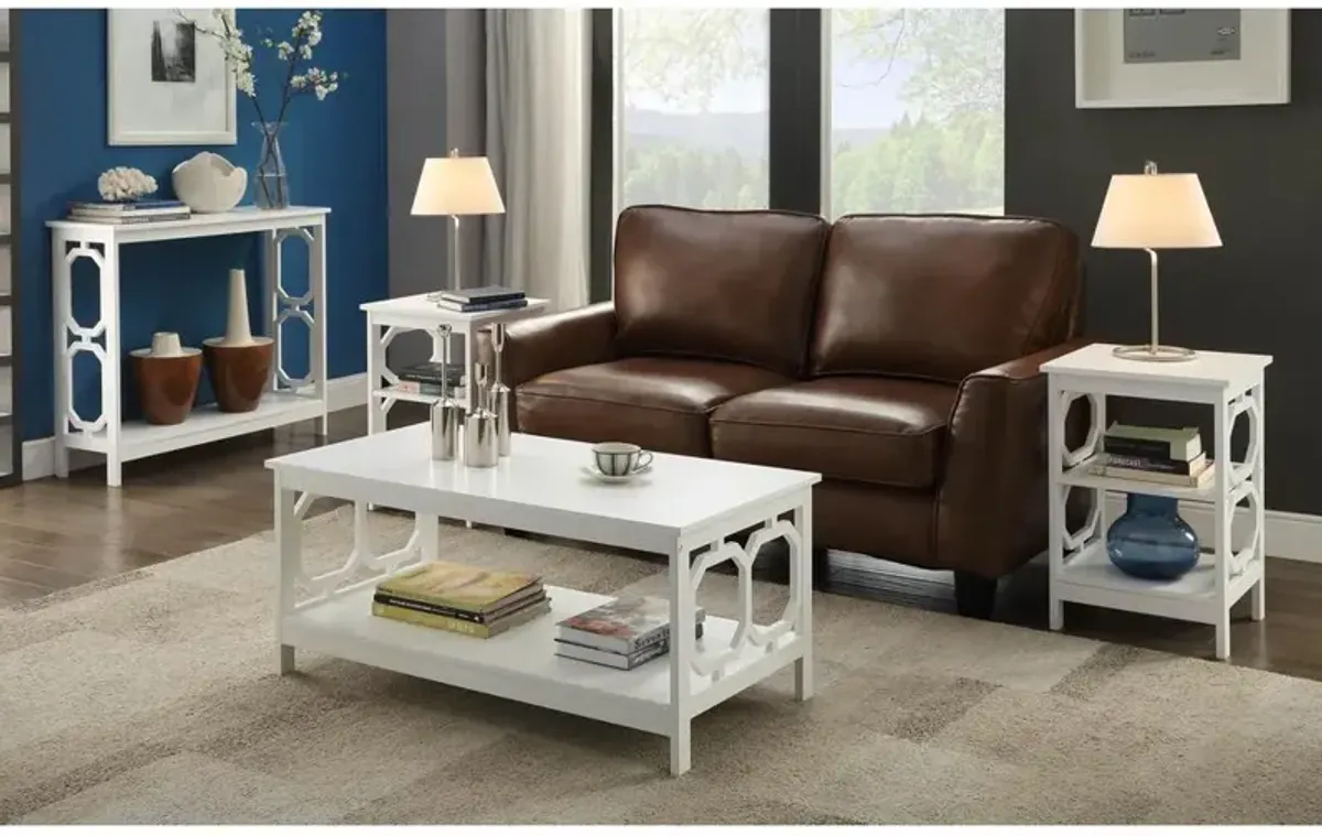 Convience Concept, Inc. Omega Coffee Table with Shelf White