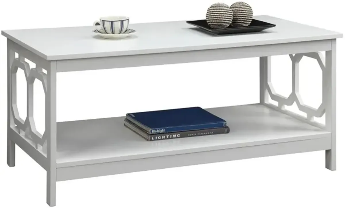 Convience Concept, Inc. Omega Coffee Table with Shelf White