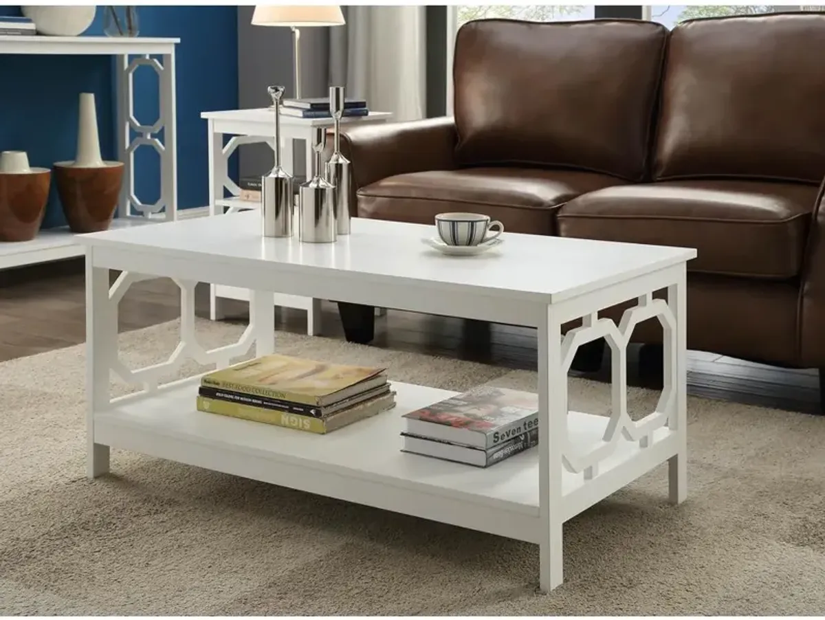 Convience Concept, Inc. Omega Coffee Table with Shelf White