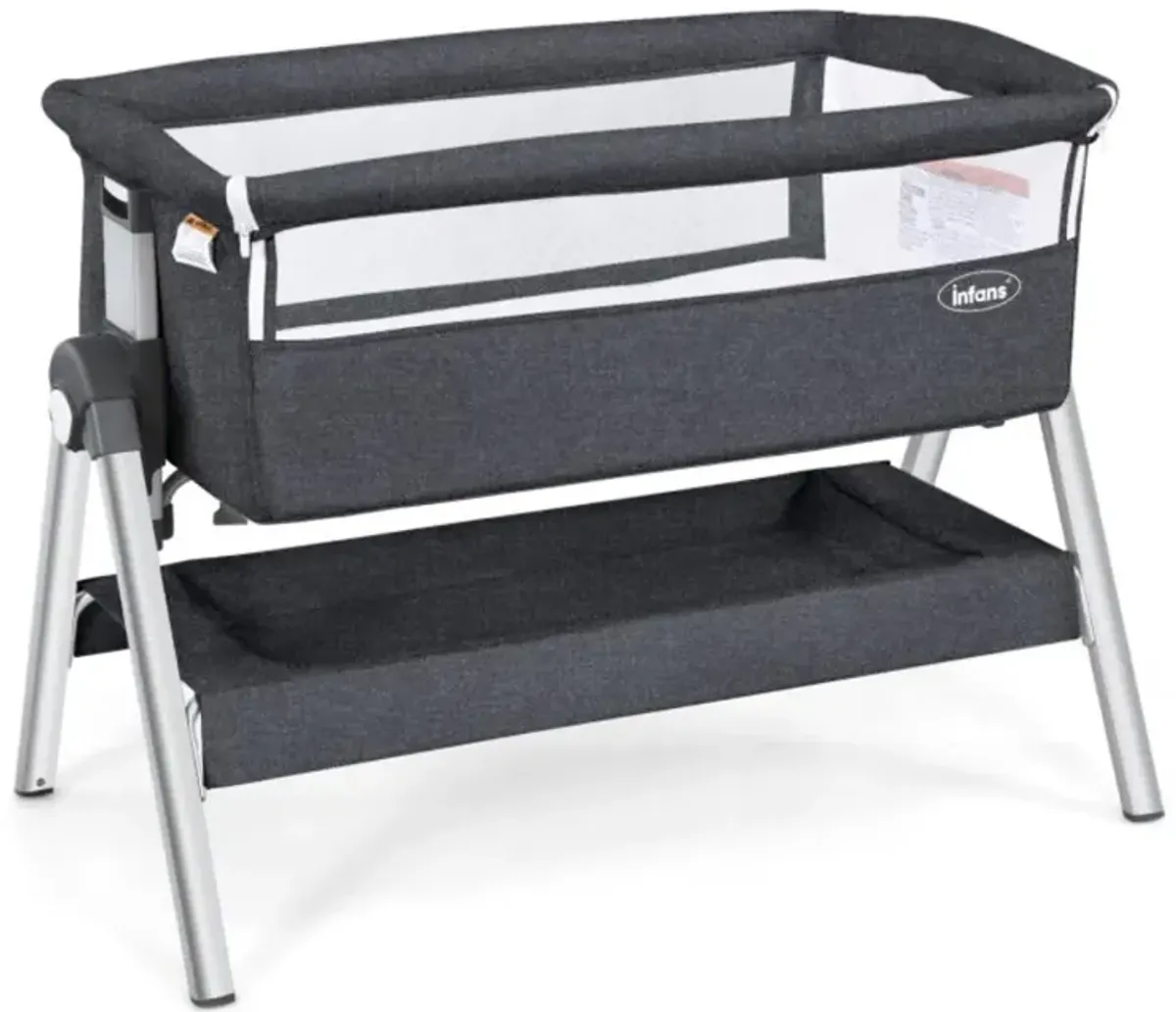 Hivvago Portable Baby Bedside Sleeper with Adjustable Heights and Angles