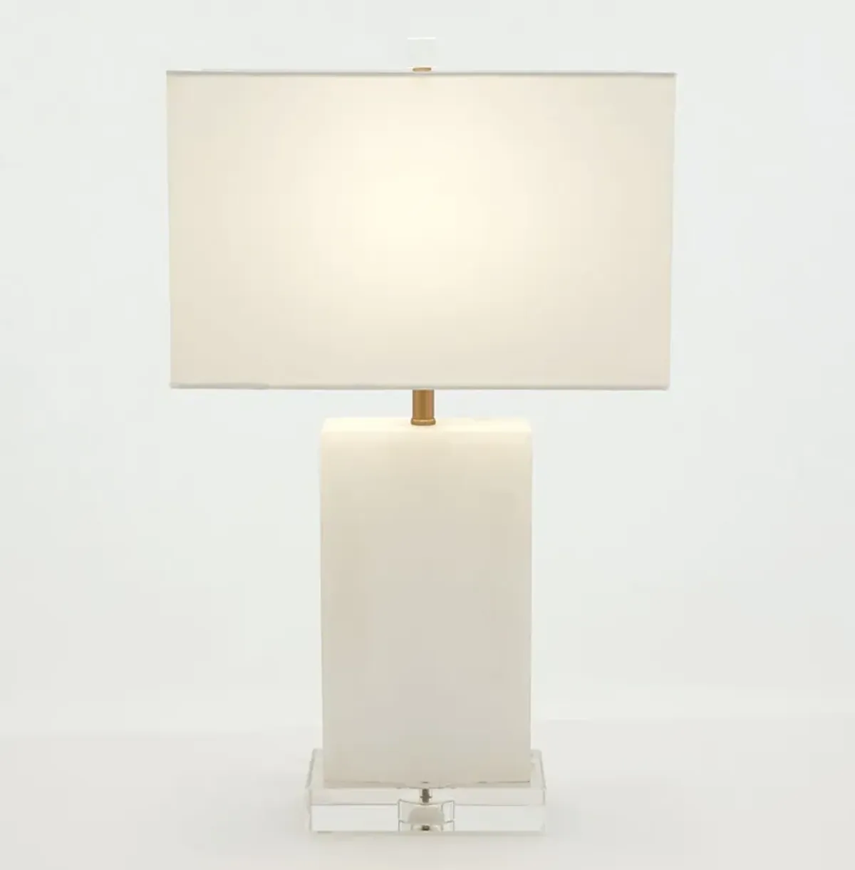 Alabaster Rectangular Table Lamp