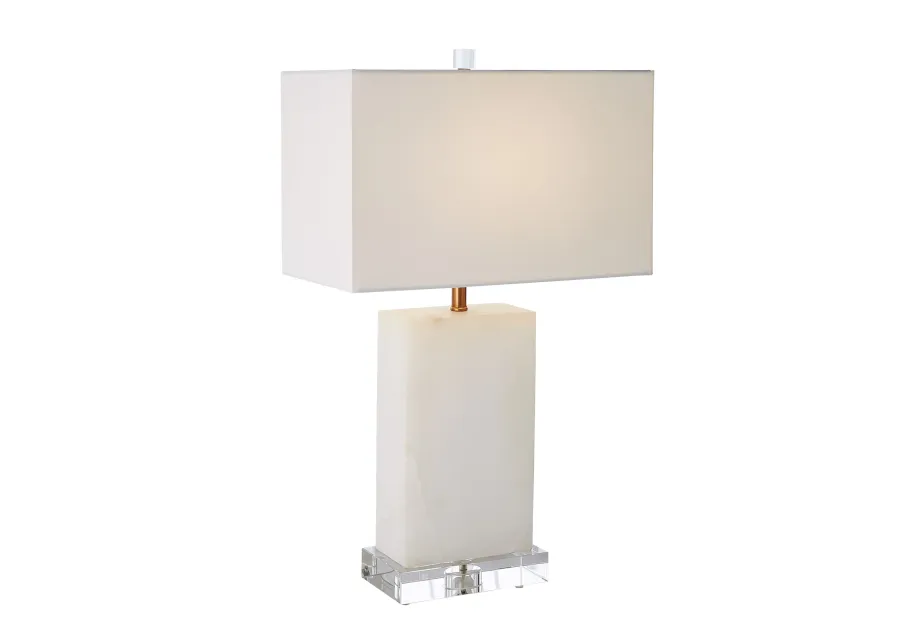 Alabaster Rectangular Table Lamp