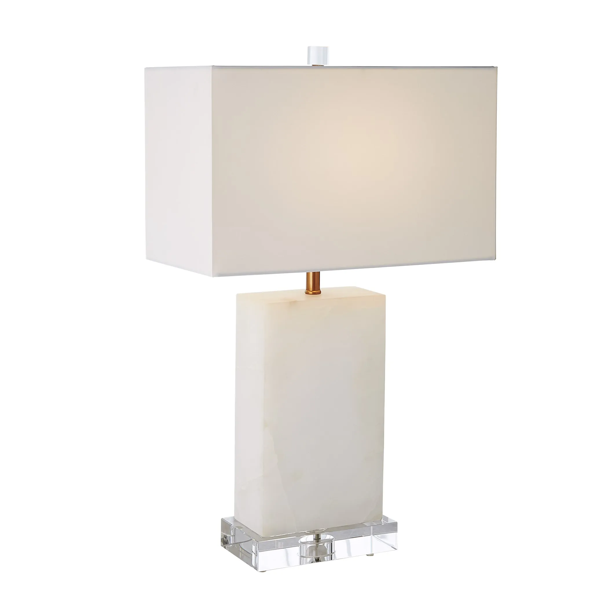 Alabaster Rectangular Table Lamp