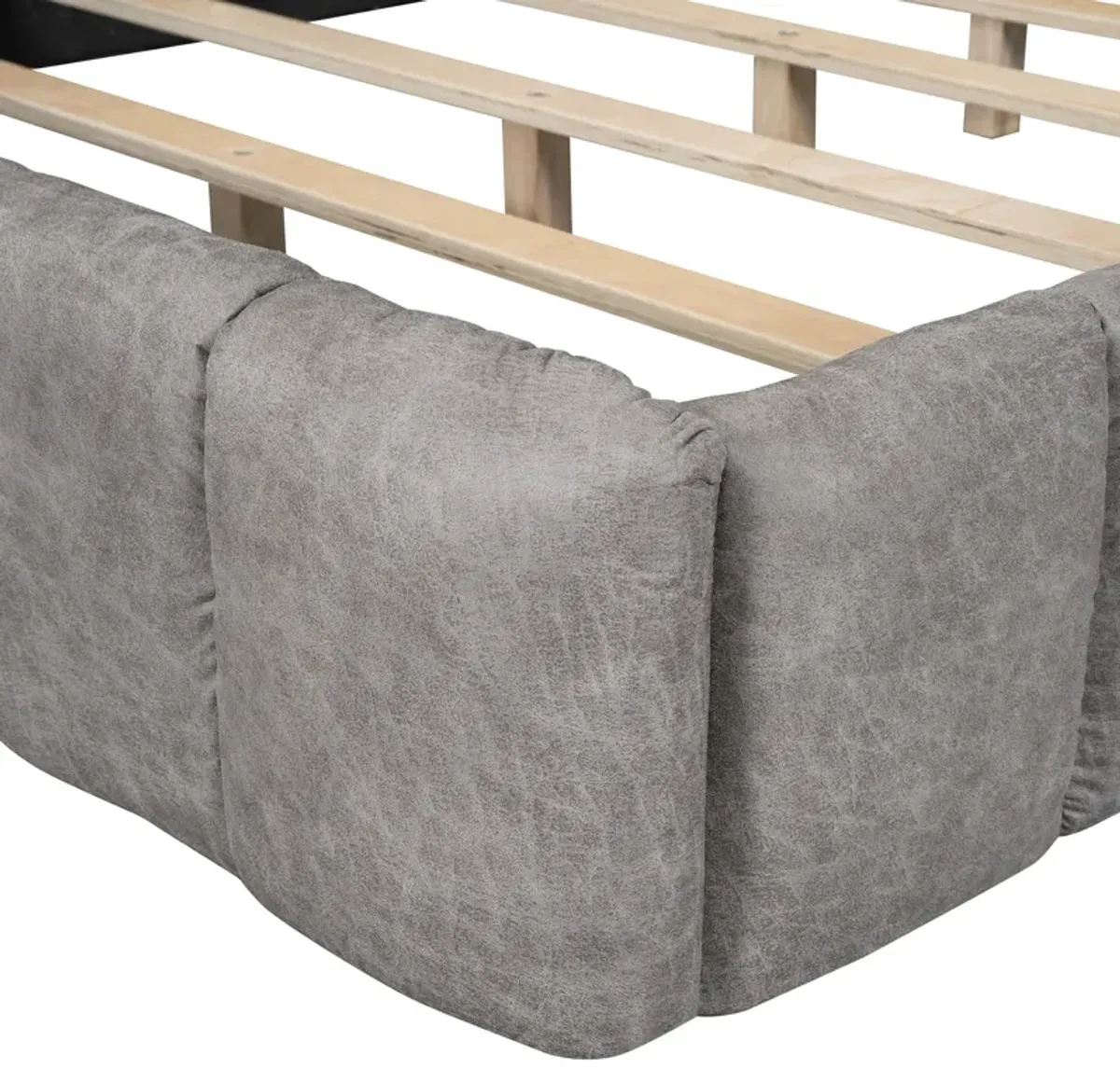 Merax Modern Polyester Upholstered Platform Bed