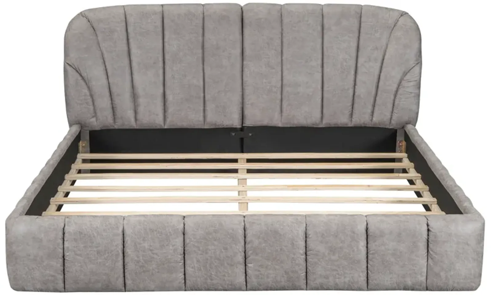 Merax Modern Polyester Upholstered Platform Bed