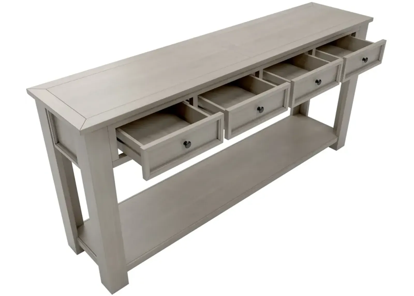 Console Table/Sofa Table with Storage Drawers and Bottom Shelf for Entryway Hallway