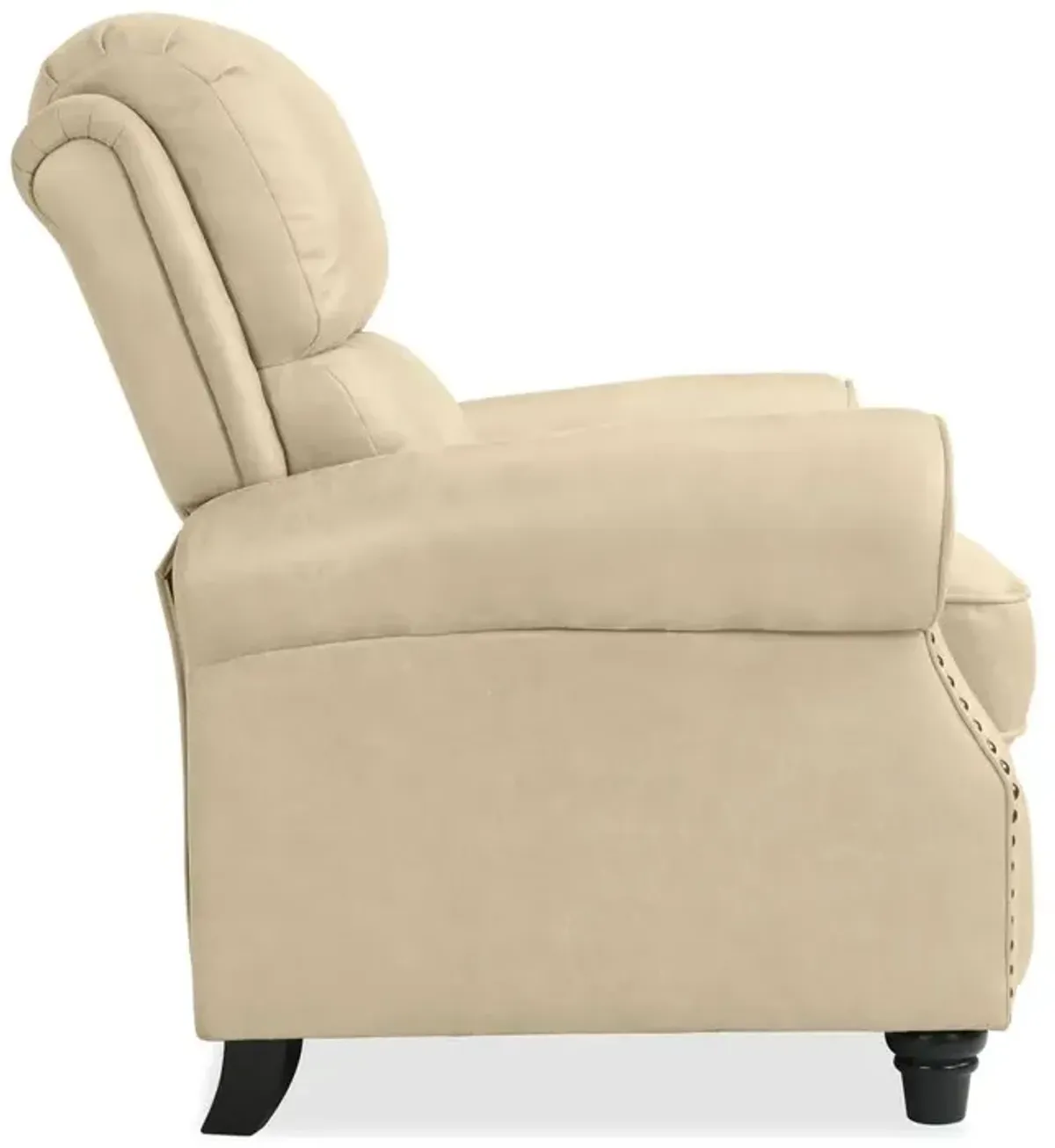 ProLounger Pushback Recliner with Nailheads in Distressed Latte Tan Faux Leather