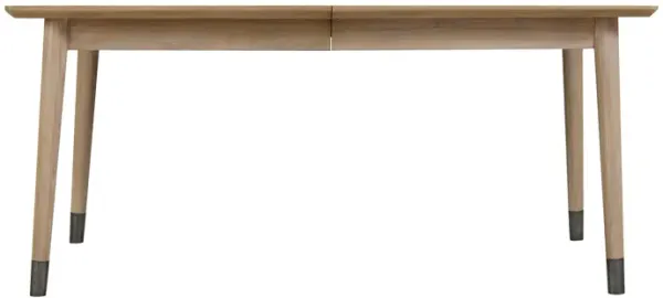 68-82 Inch Extendable Dining Table, Rectangular Top, Cone Legs, Brown Wood - Benzara
