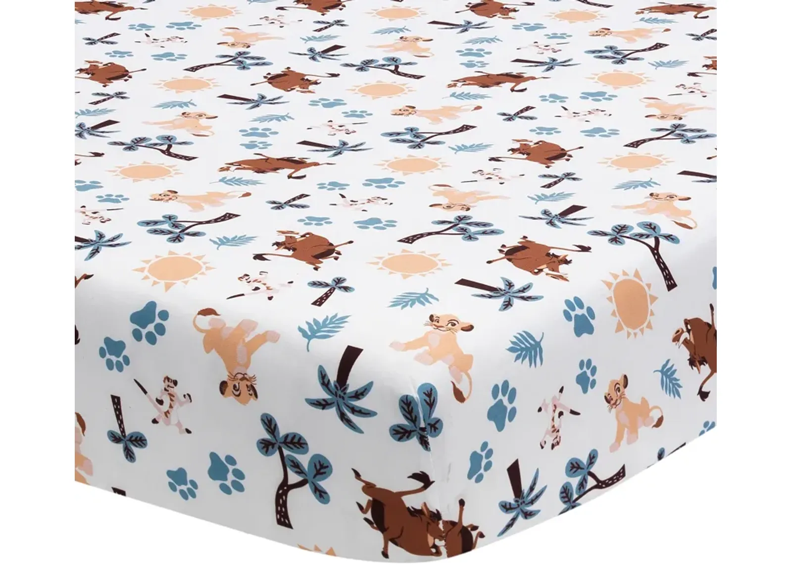 Disney Baby Lion King Adventure White Baby Fitted Crib Sheet by Lambs & Ivy